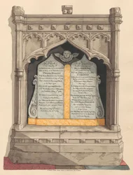 Památník Thomase a Elizabeth Mooreových a jejich dcery Elizabeth z kostela v Chiselhurstu