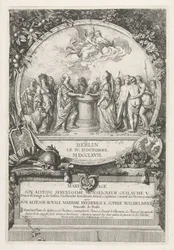 Alegorie svatby Viléma V. a Wilhelminy Pruské, 1767 Mariage de Son Altesse Serenissime Monseigneur Guilaume V. Prince d