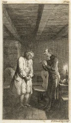 Ilustrace k dílu Henryho Pestalozziho "Leonard a Gertruda aneb Zvyky vesnice"
