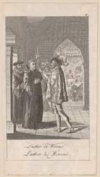 Luther ve Wormsu, list 11 ze série „Starověké, středověké a novověké dějiny“