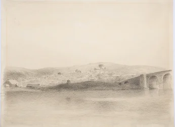 Hexham, kolem roku 1916 (uhlí na papíře)