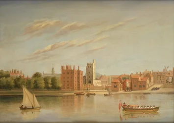 Lambethský palác od Temže, asi 1790 (olej na plátně)