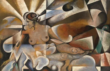 Kubistická žena, Baranov-Rossine, Vladimir Davidovič (1888-1942). Olej na plátně, c. 1920. Rozměr: 101x153,5 cm. Soukromá sbírka