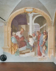Kristus přivedl před Kaifáše