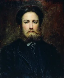 Portrét mladého muže, od Daniele Ranzoni (1843-1889), olej na plátně.