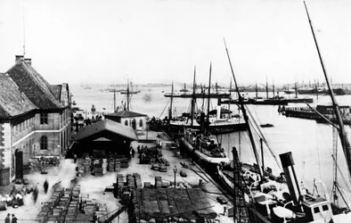 Kodaňský přístav, cca 1880