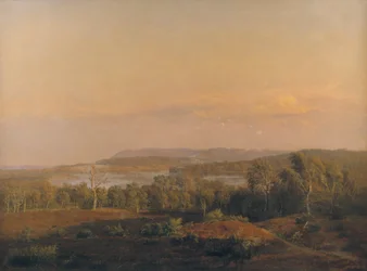 Pohled na Himmelbjerget, Jutsko. Večer
