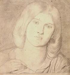 No.1537 slečna Fanny Cornforth, cca 1860 (tužka na papíře)