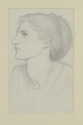 Ženská hlava, 1865-70
