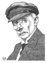 Gustav Meyrink, 2024 (digitální kresba barevnou tužkou)