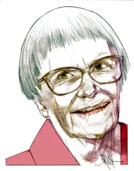 Harper Lee, 2022 (digitální kolorovaná kresba tužkou)