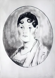 Ingre Girl 3, 2003 (tuš na papíře)
