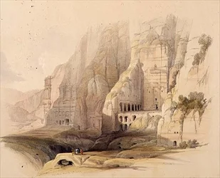 Excavated Mansions of Petra, 7. března 1839, deska 103 ze svazku III 