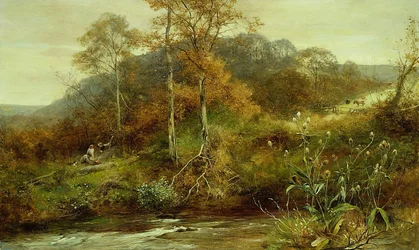 Podzimní říční scéna, The Brook, 1889.