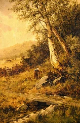 Krajina (olej na plátně)