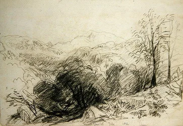 Moel Siabod (křída na papíře)