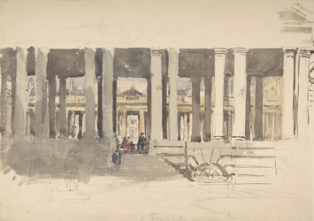 Greenwich Hospital recto, studie budovy verso, ca. 1831.