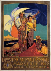 Kolonialismus: plakát pro Národní koloniální výstavu v Marseille, plakát Davida Dellepiana (1866-1932)