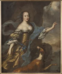 Princesse Anne Dorothee de Holstein Gottorp - Portrét princezny Anny Dorothea z Holštýnska-Gottorpu (1640-1713), Ehrenstrahl, David Kloecker (1629-1698). Olej na plátně. Rozměr: 146 x 122 cm. Národní muzeum Stockholm
