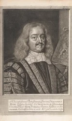 Edward Hide, z „Historických památníků anglických zákonů“ od Williama Dugdale, Londýn 1666
