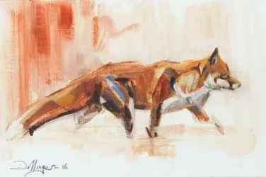 Liška ryšavá, 2015 (olej na plátně)