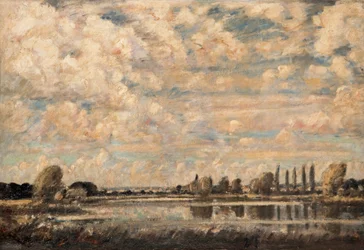 A River Scene (olej na plátně)