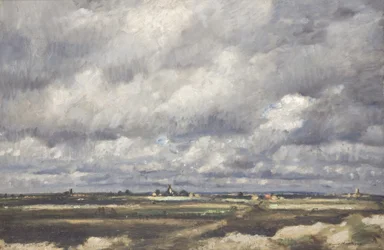 Bouře nad širým krajem (olej na plátně)