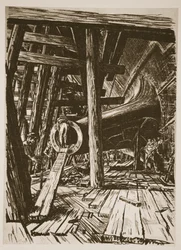 Držák hřídele, ilustrace z knihy "The Western Front", vydavatelství Country Life Ltd.