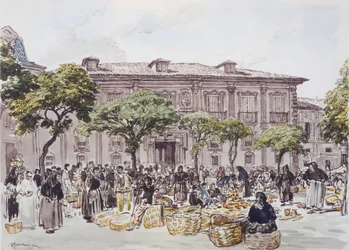 Trh před palácem, Oviedo