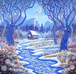 Winterberries, 2017 (akryl na plátně)
