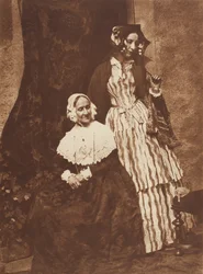 Paní Anne Rigby a lady Elizabeth Eastlake, 184347, tištěné kolem 1916. Tvůrci: David Octavius Hill, Robert Adamson, Hill & Adamson.