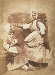 Newhaven Fishwives, 1843-47. Tvůrci: David Octavius Hill, Robert Adamson, Hill & Adamson.