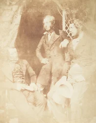 Ogilvie Fairly, kapitán Hamilton a Gilmore, 1843-47. Tvůrci: David Octavius Hill, Robert Adamson, Hill & Adamson.