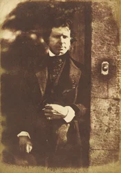 David Octavius Hill u brány Rock House, Edinburgh