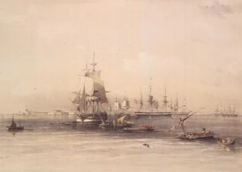 Příjezd do Alexandrie, z knihy "Egypt a Núbie", svazek 3 (litografie)