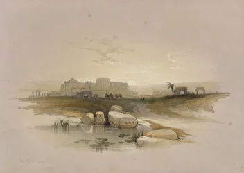Beit Jibrin, ze „Svaté země“, vyryl Louis Haghe (1806-85), 1839