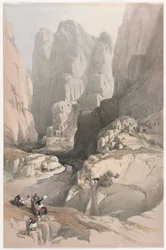 Vchod do Petra, divadlo, 1839.