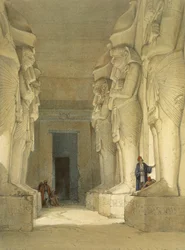 Vykopaný chrám v Gyše, Núbie, z díla Egypt a Núbie, sv. 1