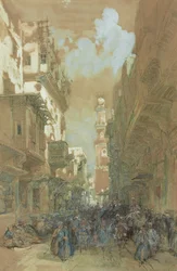 Mešita El Mooristan, Káhira, Egypt, 1838