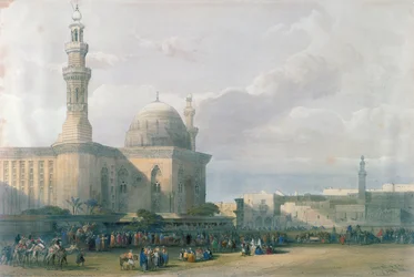 Mešita sultána Hasana z Velkého náměstí Rumeyleh v Káhiře, z Egypt and Nubia, sv. 3