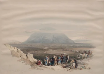 Mount Tabor z roviny Esdraelon, 1839.