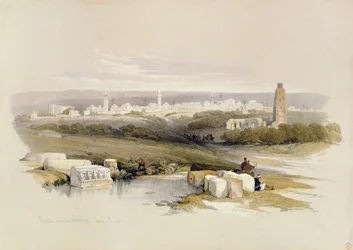 Ramla, z knihy "Svatá země", vyryl Louis Haghe (1806-85), 1839