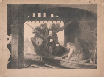 Vévoda z Gloucesteru přijat do vodní brány Calais, 1380