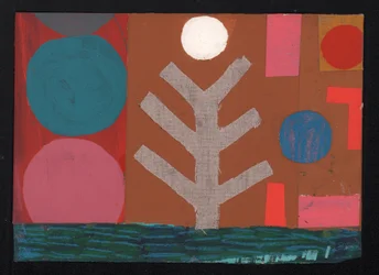 Full Moon Mustard, 2023 (malba a koláž)