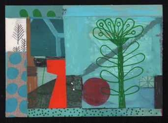 In Bloom In Bloom, 2023 (malba a koláž)