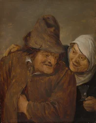 Dva sedláci se sklenkou vína, c. 1645.