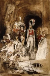 Studie pro „Sir David Baird Discovering the Body of Tipu Sahib“, 1838