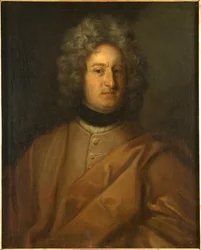 Christopher Polhammar (Pohlem), učenec, vynálezce a průmyslový semiš - Portrét Christophera Polhema (1661-1751), od Kraffta, Davida, von (1655-1724). Olej na plátně. Rozměr: 78 x 63,5 cm. Národní muzeum Stockholm