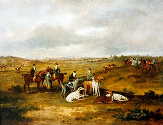 Zajíc coursing (olej na panelu) (pár viz 451921)