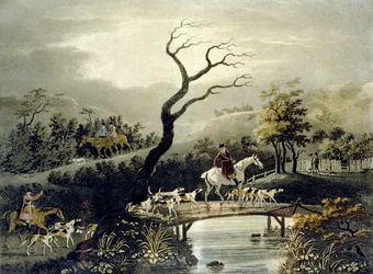 Night, Foxhunting, ryl J.H. Clarke a F. Jeakes